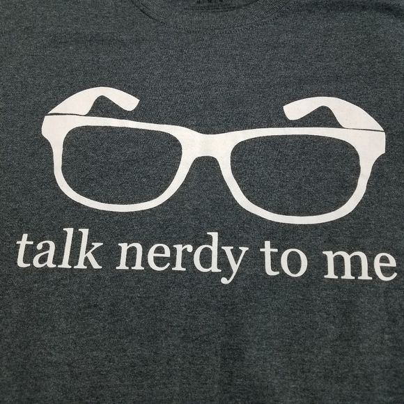 Gildan Dry Blend  Talk Nerdy to me T Shirt Intel - Picture 2 of 6